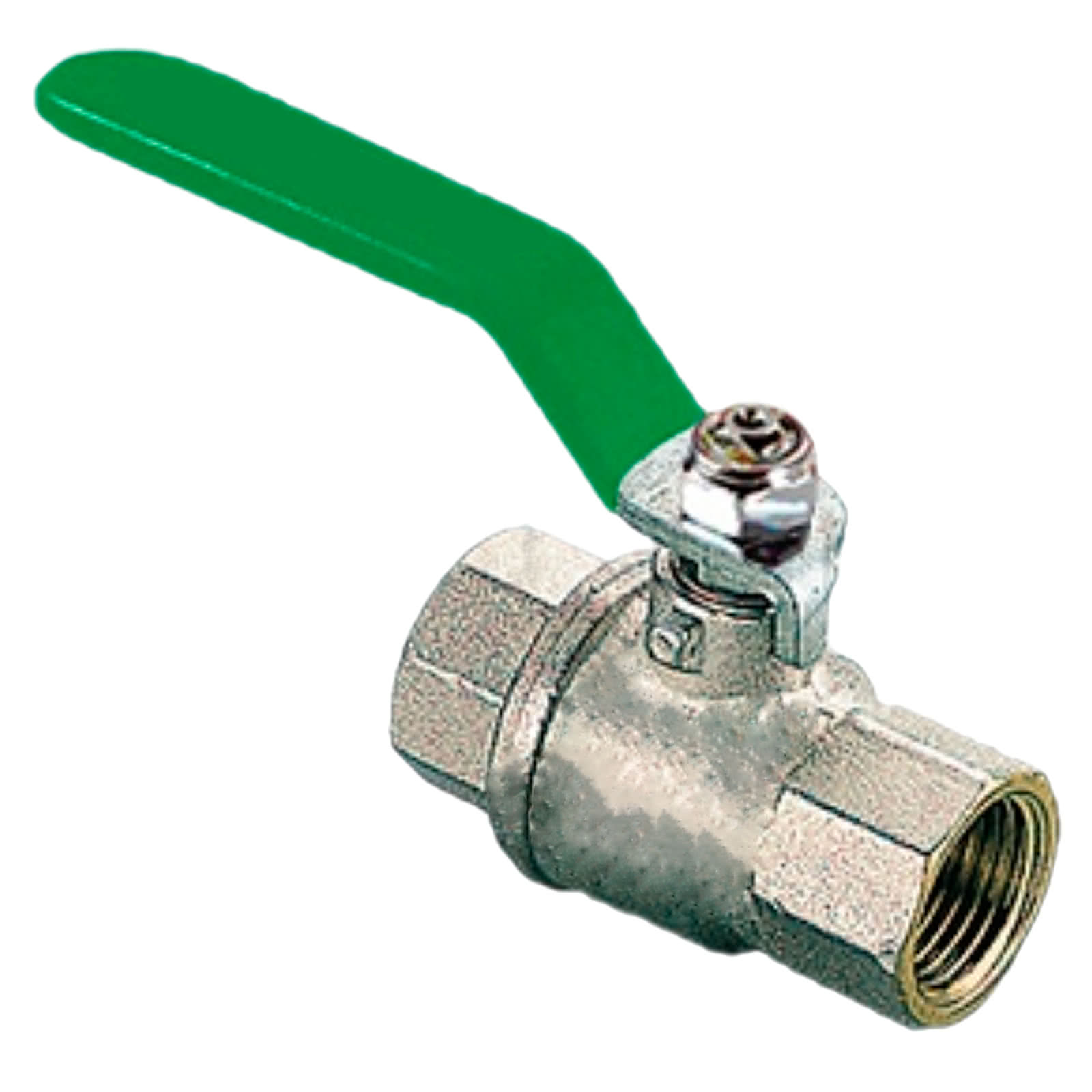 Trinkwasserkugelhahn DVGW aus Messing mit Hebelgriff grün AG IG ...