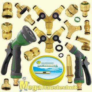 HQMPC Gartenschlauch-Schnellkupplung, Wasserschlauch-Schnellkupplung, ¾  Zoll, GHT-Messing, Easy-Connect-Armatur, Schnellkupplung,  Schlaucharmaturen, Gartenschlauch-Armatur, Wasserschlauch-Anschlüsse (3  Sets) – OceanBargains