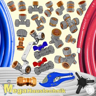 Schraub Fittings System mit Klemmring f&uuml;r...