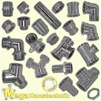 Gewinde-Fittings aus Messing verchromt