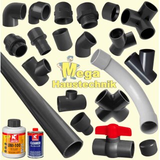 PVC-U Fittings

Klebefittings aus Kunststoff...
