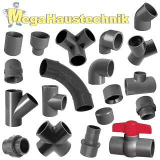 PVC-U Fittings

Klebefittings aus Kunststoff...