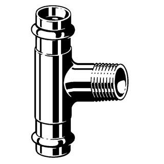 2217.1 Viega Sanpress-T-Stück Rotguss i / AG(R) / i 18 mm x 3/4 Zoll x 18 mm