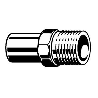 2211.1 Viega Sanpress-Einsteckstück Einstecknippel Rotguss a / AG(R) 18 mm x 1/2 Zoll