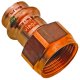 2263 Viega Sanpress Anschluss-Verschraubung Halbe Verschraubung Rotguss i-IG(G) 15 mm x 3/8 Zoll