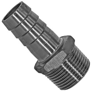 Gewinde-Fitting aus Edelstahl > Schlauchtülle mit Außengewinde (AG-Schlauchtülle) 3/8 Zoll x 11mm