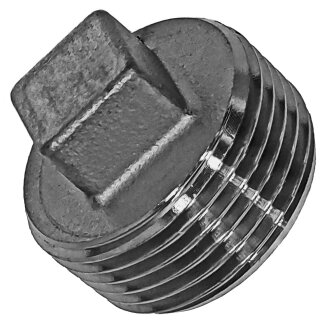 Gewinde-Fitting aus Edelstahl > Stopfen mit Vierkantantrieb mit Außengewinde (AG) 1/4 Zoll