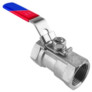 Kugelhahn Edelstahl(V4A) einteilig reduzierter Durchgang IG(Rp) / IG(Rp) 1 1/2 Zoll (DN40)
