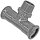 Press-Fitting mit M-Kontur für Edelstahlrohr > T-Stück mit Außengewinde (i-AG-i) 22 mm x 3/4 Zoll x 22 mm