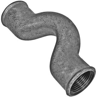 Gewinde-Fitting aus Temperguss verzinkt > Überspringbogen mit Innengewinde Nr.85 (IG-IG) 1/2 Zoll