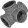 Gewinde-Fitting aus Temperguss verzinkt > T-Verteiler mit Innengewinde Nr.223 (IG-IG-IG-IG) 1/2 Zoll