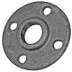 Gewinde-Fitting aus Temperguss verzinkt > Flansch mit...