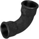 Gewinde-Fitting aus Temperguss schwarz > Bogen kurz 90...