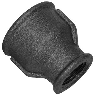 Gewinde-Fitting aus Temperguss schwarz > Muffe reduzierend IG x IG reduzierend (Nr.240)