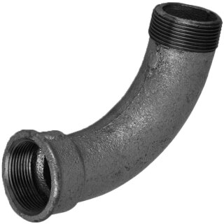 Temperguß(schwarz) > Nr.1a Bogen 90 Grad kurz IG(Rp) x AG(R) 2 Zoll