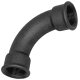 Gewinde-Fitting aus Temperguss schwarz > Bogen 90 Grad...