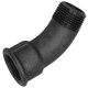 Gewinde-Fitting aus Temperguss schwarz > Bogen 45 Grad...