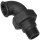 Gewinde-Fitting aus Temperguss schwarz > Winkelverschraubung 90 Grad konisch dichtend mit Innengewinde und Außengewinde Nr.98 (IG-AG) 1 Zoll