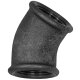 Gewinde-Fitting aus Temperguss schwarz > Winkel 45...