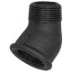 Gewinde-Fitting aus Temperguss schwarz > Winkel 45...