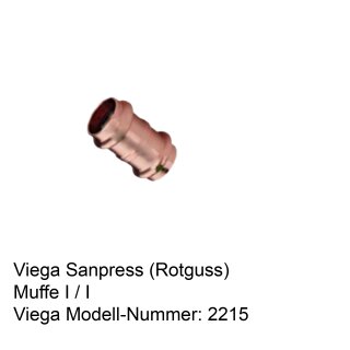 2215 Viega Sanpress-Muffe Rotguss i / i