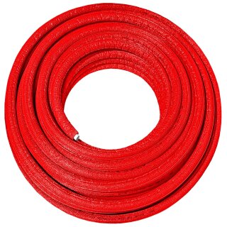 Mehrschichtverbundrohr Rollenware rot isoliert (Meterware in einem Stück) 16 x 2,0mm Rohr rot isoliert 1 Meter oder Wunschlänge