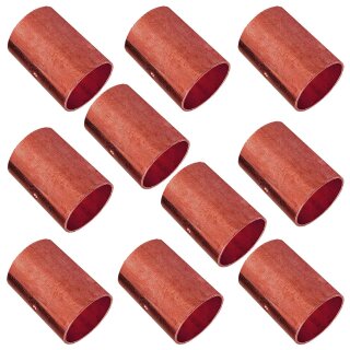 Lötfitting aus Kupfer, 10 Stück Muffe mit Anschlag, 15x15mm, für Rohr-Außendurchmesser 15mm zum Löten, Trinkwasser geeignet, Nr.5270 Kupplung Verbinder Doppelmuffe