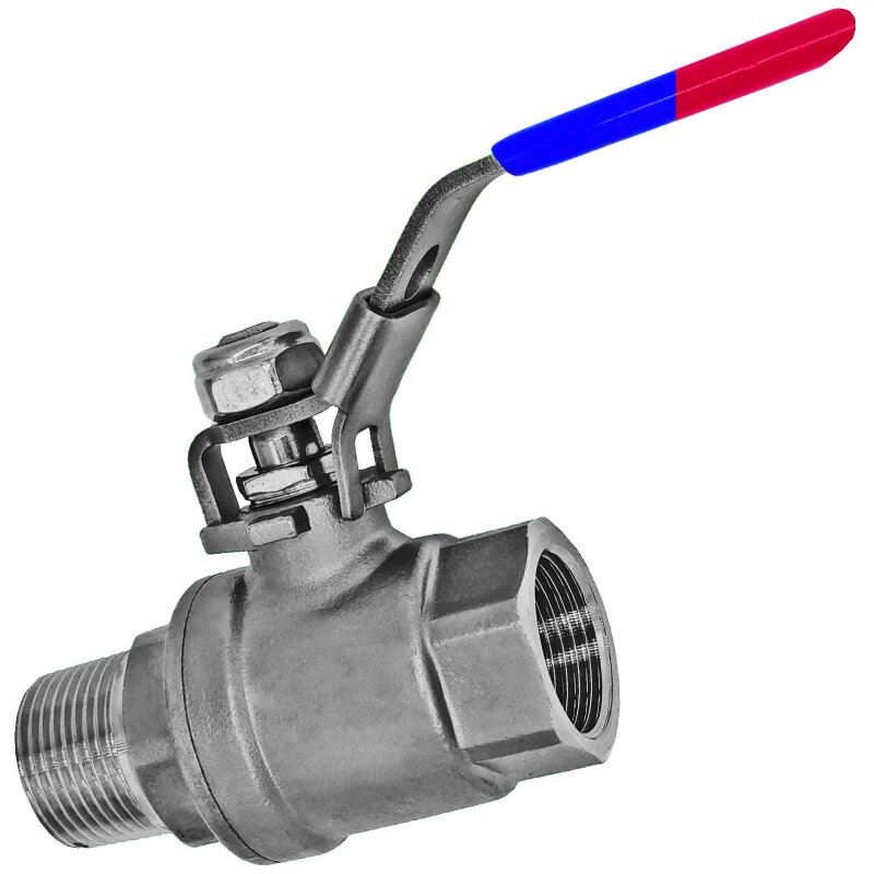 Edelstahl Kugelhahn 3/4 Zoll - Voller Durchgang Mit Hebelgriff V4A