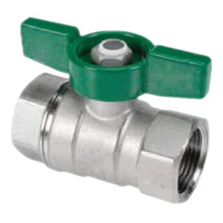 Kugelhahn DVGW mit Flügelgriff grün IG x IG 3/8 Zoll (DN10)