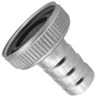 Schlauchverschraubung mit Rändelmutter aus Messing(verchromt) IG 3/4 Zoll =24mm / Tülle 13mm
