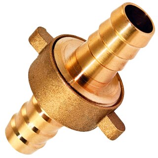 3/3 Schlauchverschraubung aus Messing flachdichtend Tülle 19mm 3/4" (Gewinde 3/4")