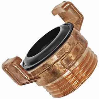 Klauen- Schnellkupplung System aus Messing kompatibel GEKA > Außengewinde 3/4 Zoll AG (außen ca.26mm)