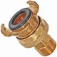Klauen- Schnellkupplung System aus Messing kompatibel GEKA > Außengewinde und Kontermutter 3/4 Zoll AG (außen ca.26mm)