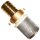 2/3 Schlauchverschraubung aus Messing mit Vorsatzfilter 3/4 Zoll Tülle ca. 19mm