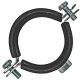 Zweischrauben Gelenkrohrschellen mit Schallschutzeinlage  1/2 Zoll = 20-23mm Durchmesser 10 Stück (im Pack mit Rabatt)