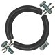 Zweischrauben Gelenkrohrschellen mit Schallschutzeinlage  6 Zoll = 159-168mm Durchmesser 50 Stück (im Pack mit Rabatt)