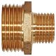 Gewinde-Fitting aus Messing > Doppelnippel reduzierend (AG-AG) 1 1/4 Zoll auf 1 Zoll