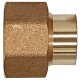 Gewinde-Fitting aus Messing > Muffe reduzierend mit Innengewinde (IG-IG.r.) 1 Zoll  auf 3/4 Zoll