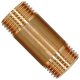 Gewinde-Fitting aus Messing > Rohrdoppelnippel Langnippel mit Außengewinde (AG-AG) 1 Zoll 40 mm