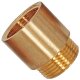 Gewinde-Fitting aus Messing > Hahnverlängerung mit Innengwinde und Außengewinde (IG-AG) 1/2 Zoll 50 mm