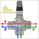 3-Wege Kugelhahn T aus Messing IG IG IG 1/2 Zoll