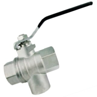 3-Wege Kugelhahn T aus Messing IG IG IG 3/4 Zoll