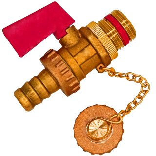 KFE Kugelhahn selbstdichtend aus Messing, 1/2 Zoll Außengewinde AG, 10 Bar