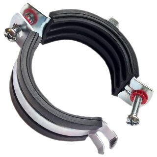 HT Zweischrauben-Gelenkrohrschelle mit Schallschutzeinlage Für Rohr DN50 5 Stück