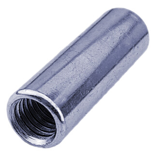 Verbindungsmuttern rund Stahl (verzinkt) M10 x Länge 50mm 10 Stück (im Set mit Rabatt)