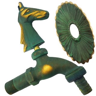 Nostalgie Auslaufventil verschiedene Tiermotive Pferdekopf