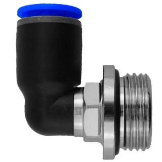 Pneumatik Winkel Steckverschraubung drehbar mit AG 8 mm x 3/8 Zoll