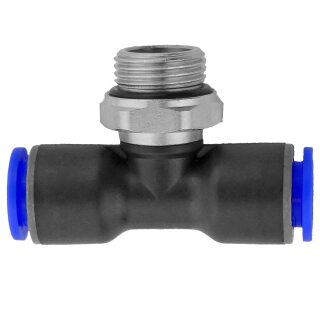 Pneumatik T-Steckverschraubung drehbar mit AG 8 mm x 1/8 Zoll