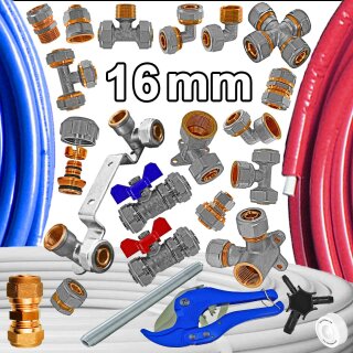 Schraub-Fittings für Mehrschichtverbundrohr Ø 16,0 x 2,0mm