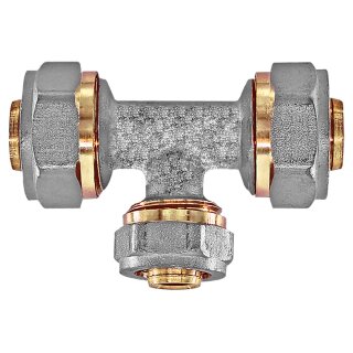 Schraub-Fitting für Mehrschichtverbundrohr > T-Stück (i-i-i) 26 x3,0 / 20 x2,0 / 26 x3,0 mm